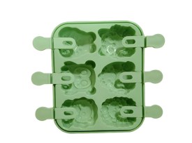 Molde silicona 6 chupetines animales del bosque